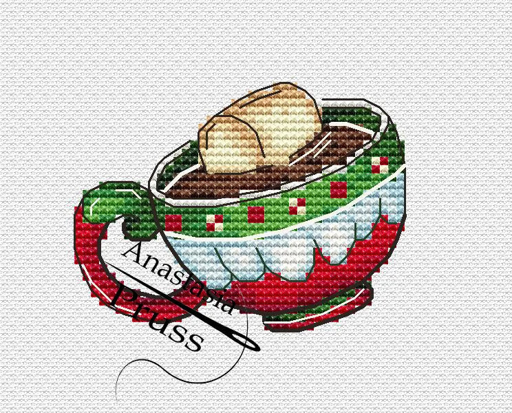 A cup of cacao - PDF Cross Stitch Pattern