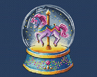 Snow Globe. Horse - PDF Cross Stitch Pattern