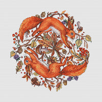 Squirrels Supplies - PDF Cross Stitch Pattern