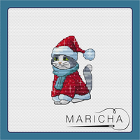 Santa the Cat - PDF Cross Stitch Pattern