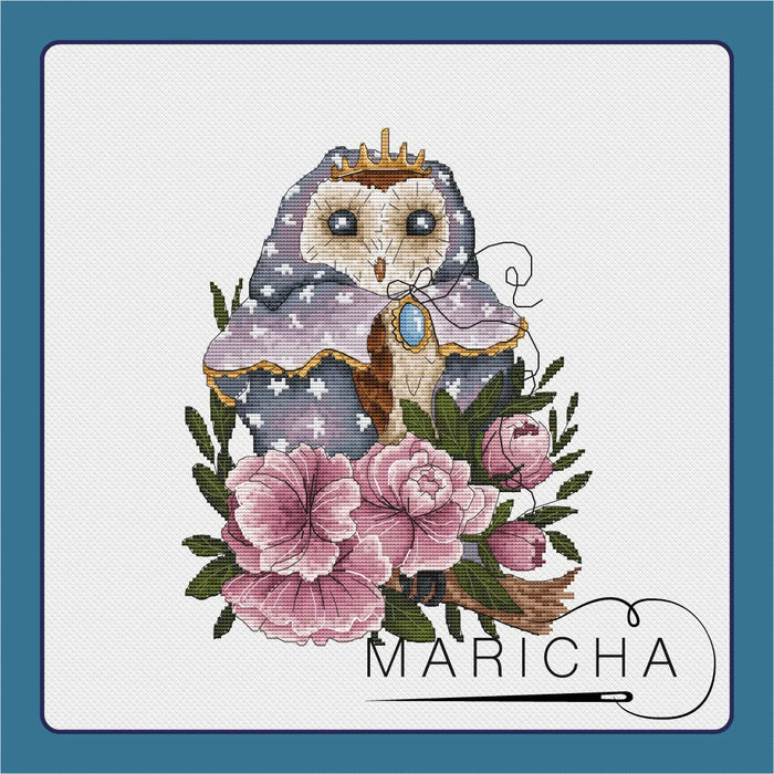 Queen owl - PDF Cross Stitch Pattern