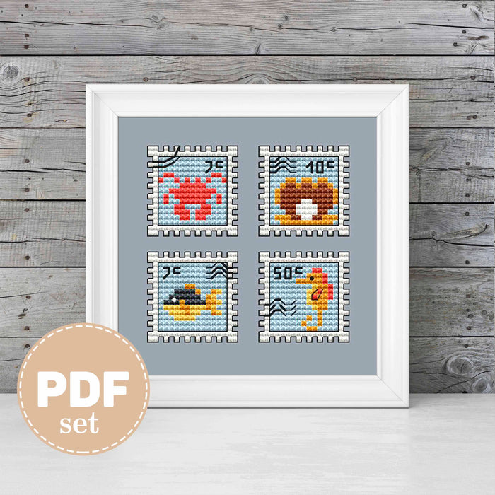 Sea set 1 - PDF Cross Stitch Pattern