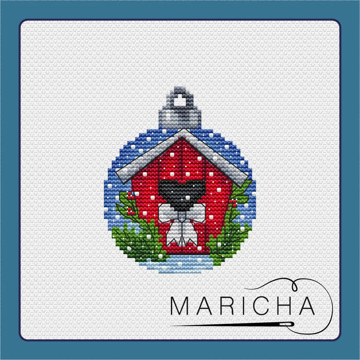 Christmas Ball. Birdhouse - PDF Cross Stitch Pattern