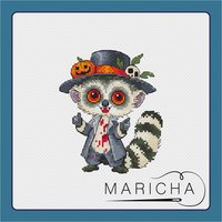 Baron Lemur - PDF Cross Stitch Pattern
