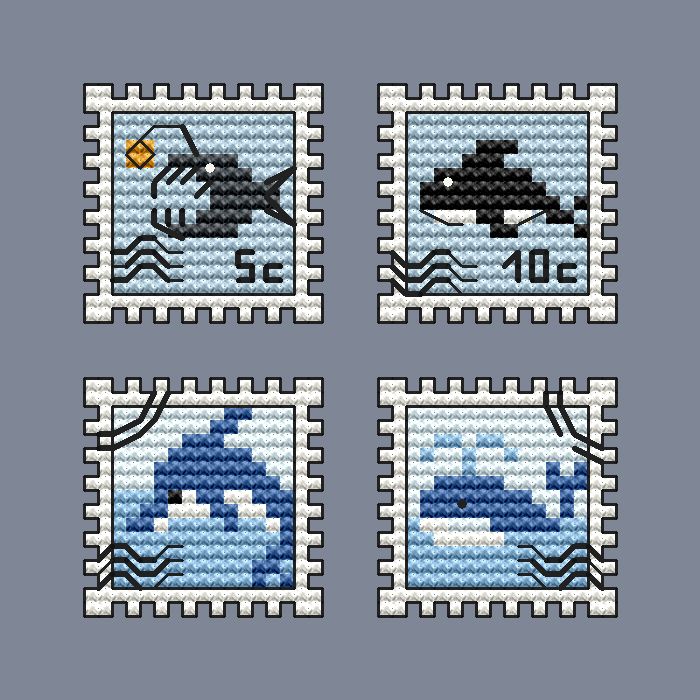 Sea set 2 - PDF Cross Stitch Pattern