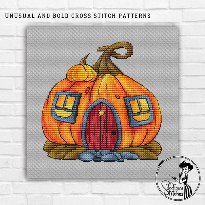 Pumpkin house - PDF Cross Stitch Pattern