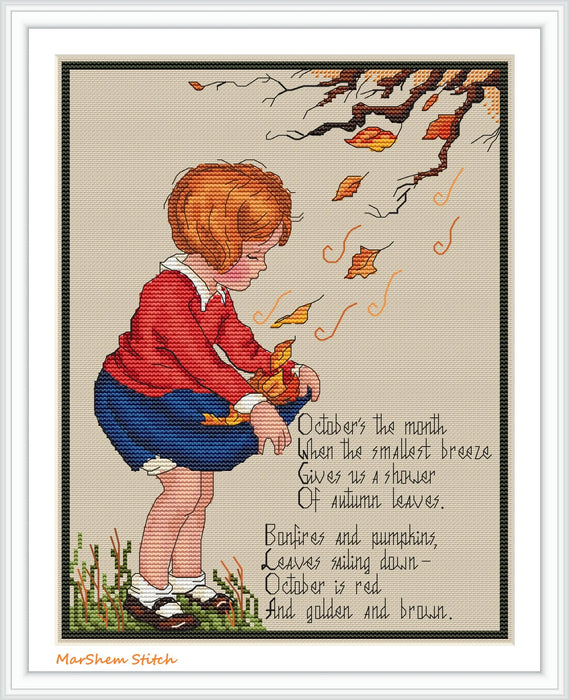 October Breeze - PDF Cross Stitch Pattern