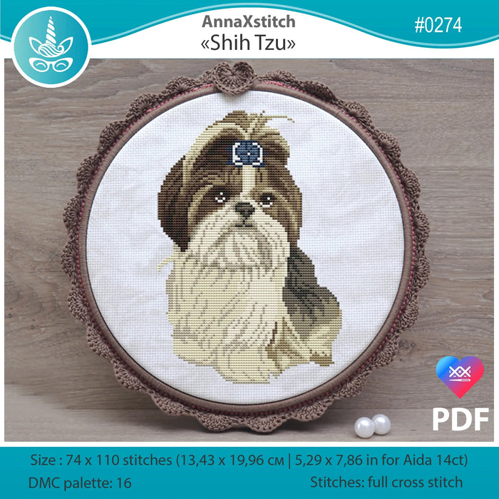 Shih Tzu - PDF Cross Stitch Pattern