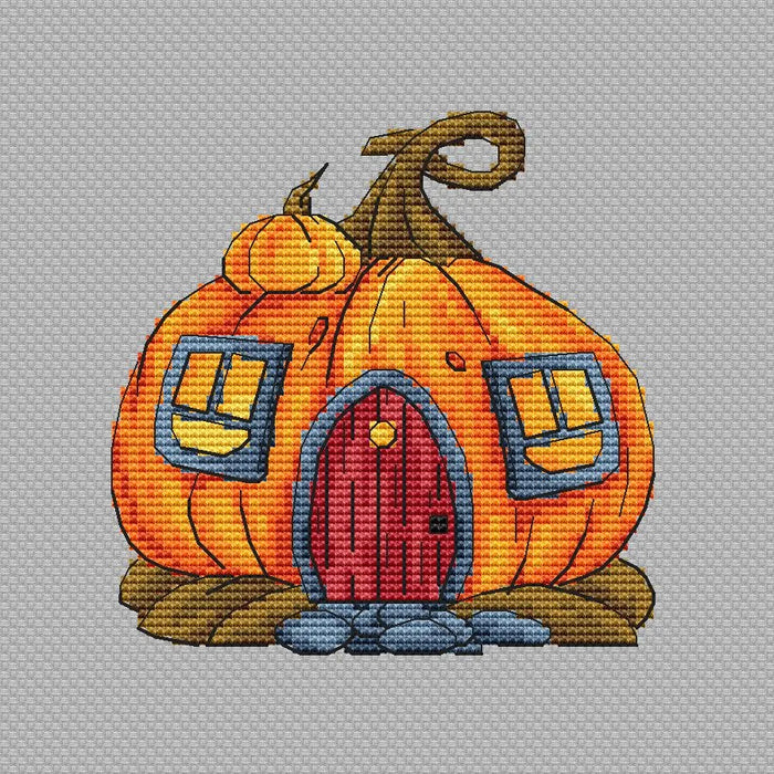 Pumpkin house - PDF Cross Stitch Pattern