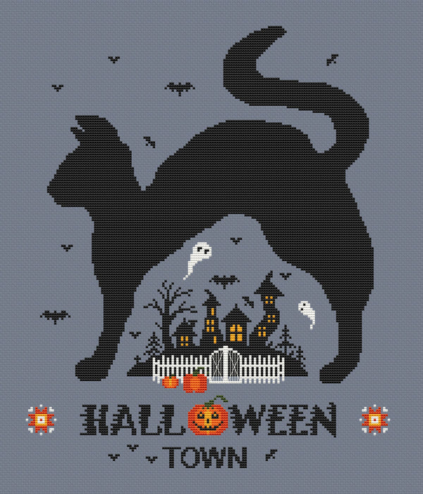 Halloween town - PDF Cross Stitch Pattern