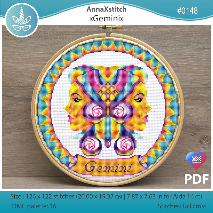 Gemini - PDF Cross Stitch Pattern