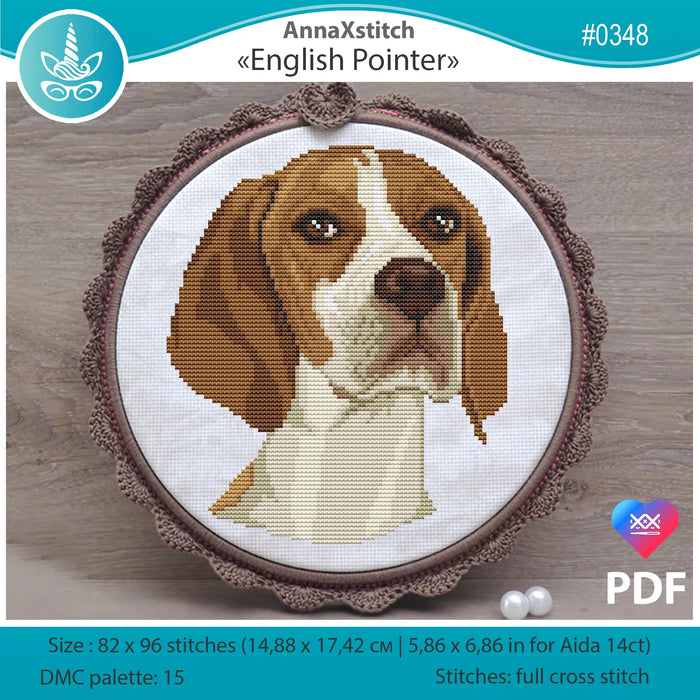 English Pointer - PDF Cross Stitch Pattern