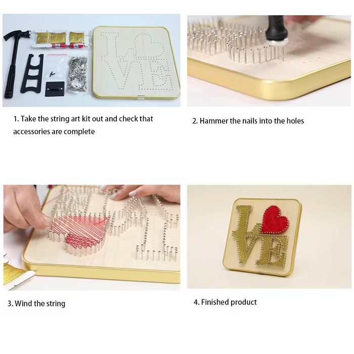 Ice Cream String Art Kit with Stand. Simple Decorative DIY String Art Craft Kit M1-2 DHBC28017