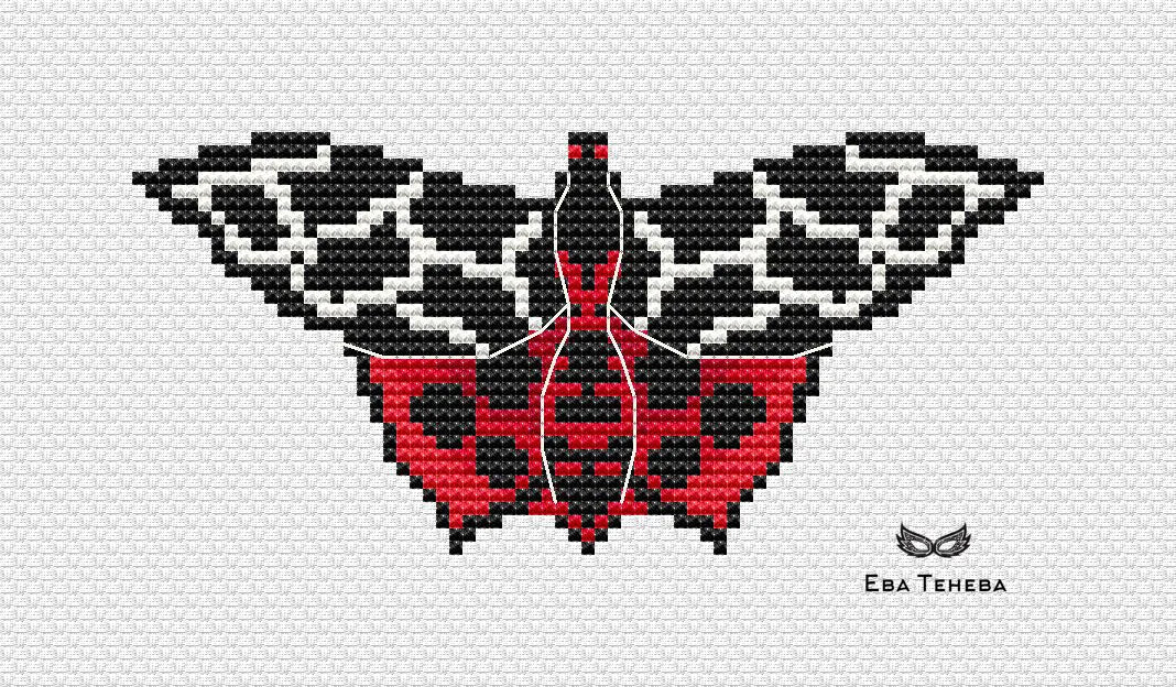 Butterfly. Garden Tiger Moth - PDF Cross Stitch Pattern