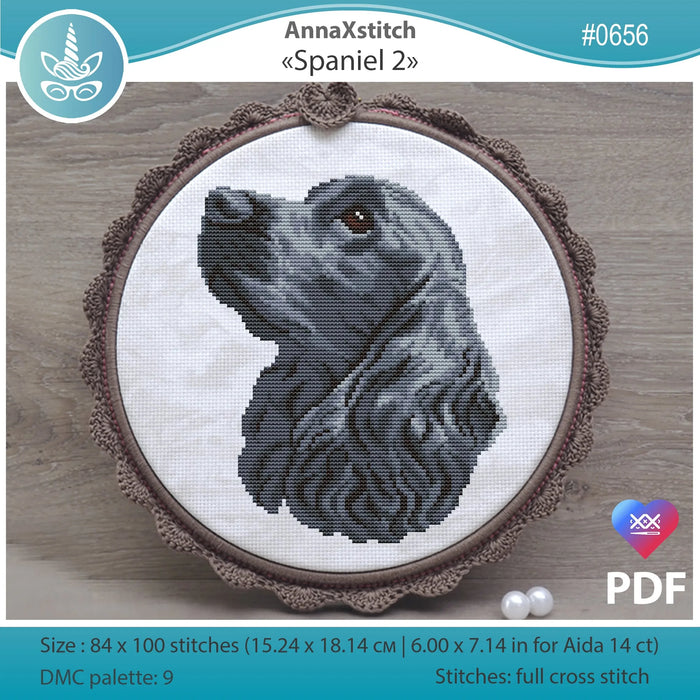 Spaniel 2 - PDF Cross Stitch Pattern