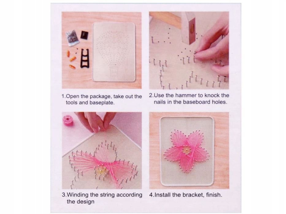 Watermelon Slice String Art Kit with Stand. Simple Decorative DIY String Art Craft Kit M1-4 DHAA28335