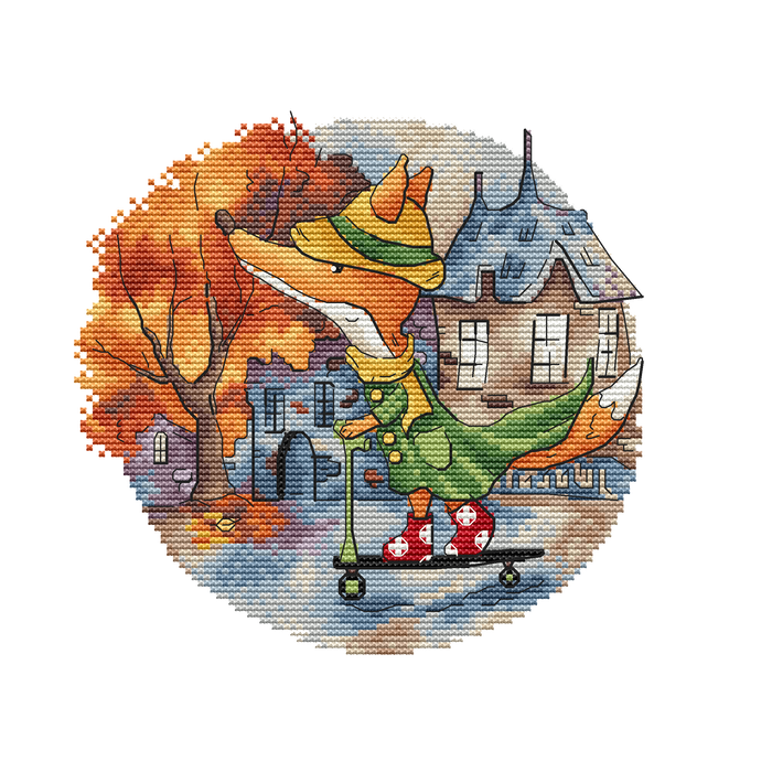 Walk in Autumn - PDF Cross Stitch Pattern