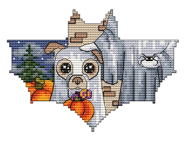 Ghost dog - PDF Cross Stitch Pattern