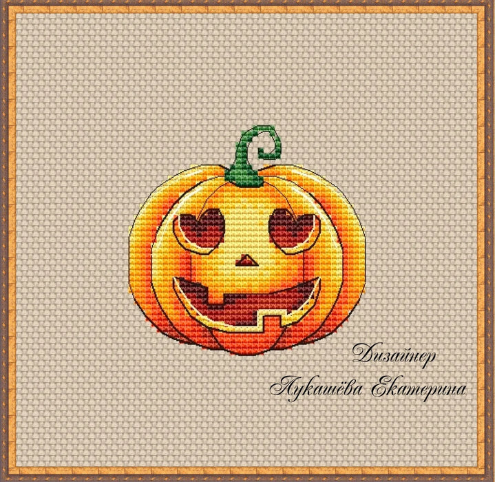 Pumpkins. The Pumpkin in Love - PDF Cross Stitch Pattern