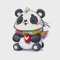 Panda with Coffee - PDF Cross Stitch Pattern