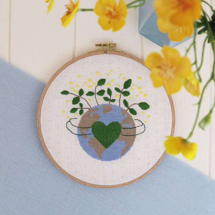 Love the Planet - Free PDF Cross Stitch Pattern