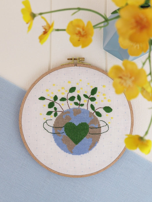 Love the Planet - Free PDF Cross Stitch Pattern