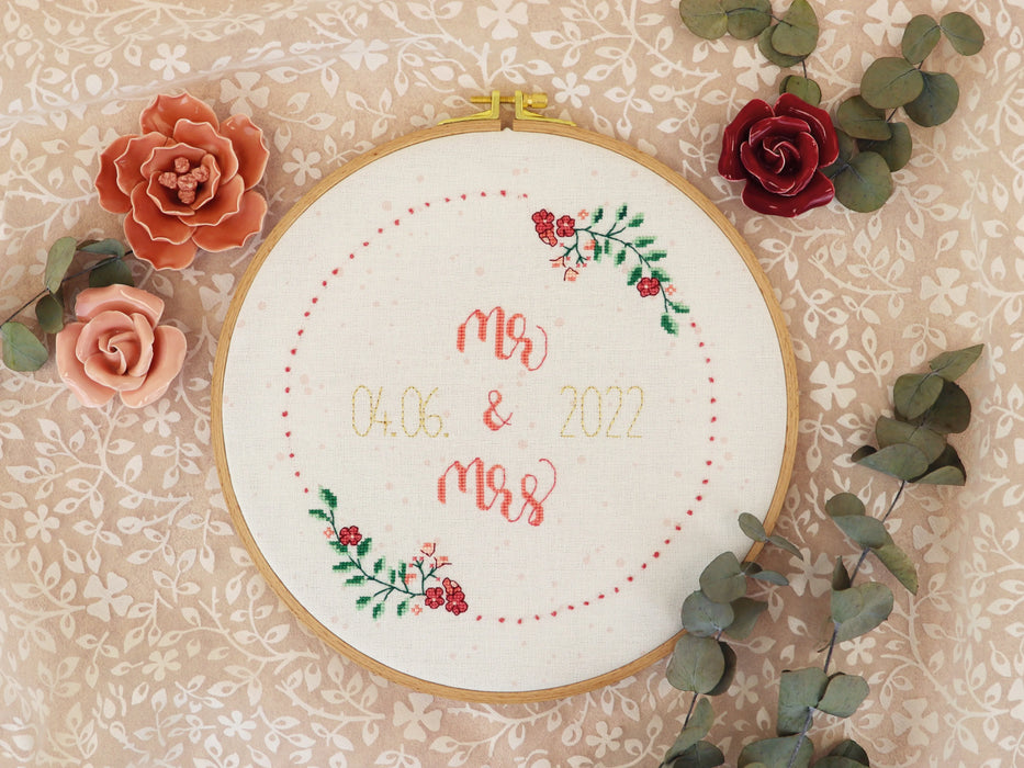 Mr & Mrs - Free PDF Cross Stitch Pattern