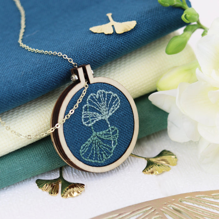 Peaceful Gingko - Free PDF Cross Stitch Pattern