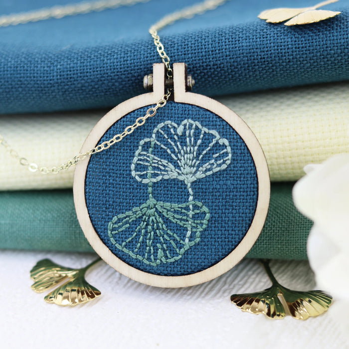 Peaceful Gingko - Free PDF Cross Stitch Pattern