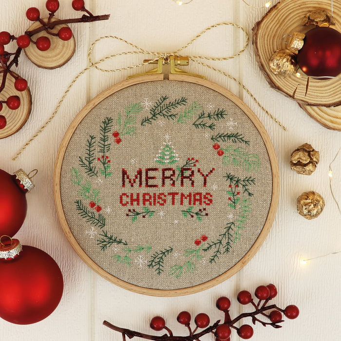 Merry Christmas - Free PDF Cross Stitch Pattern