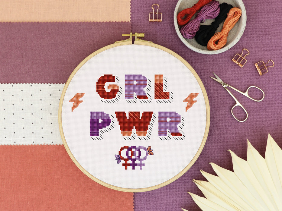 GRL PWR - Free PDF Cross Stitch Pattern