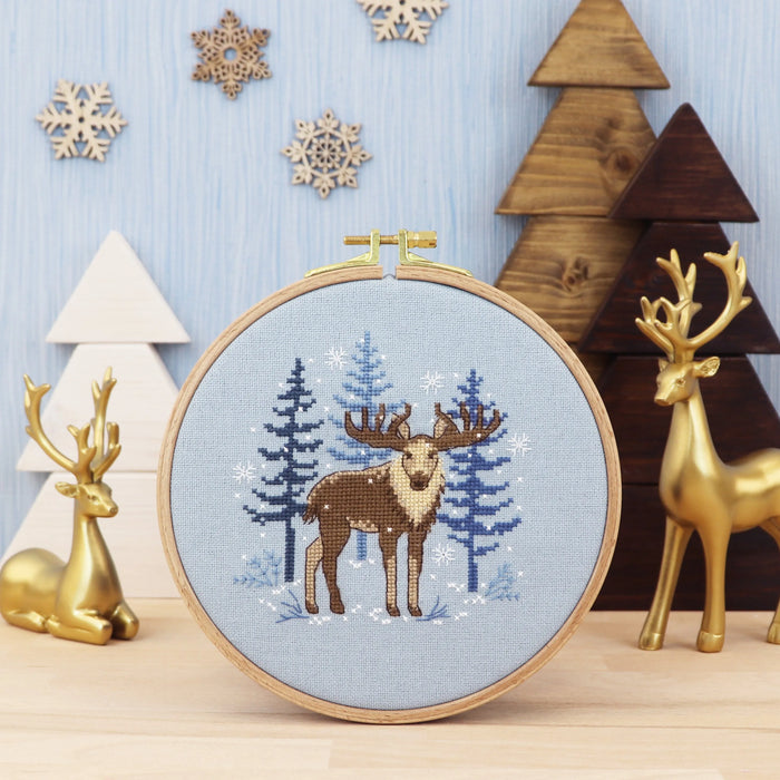 Nordic Moose - Free PDF Cross Stitch Pattern