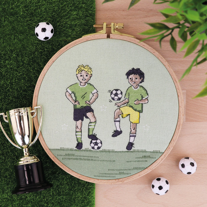 Football Boys - Free PDF Cross Stitch Pattern