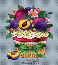 Plum Cupcake - PDF Cross Stitch Pattern