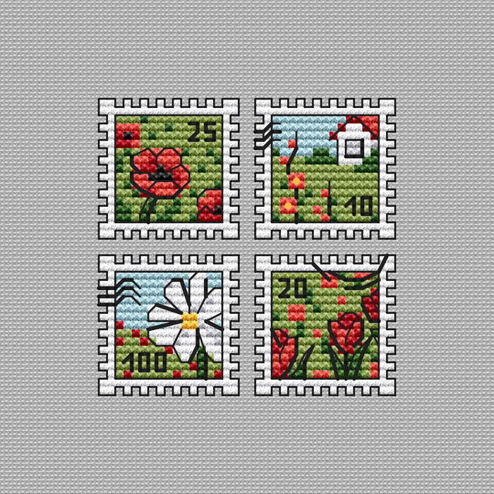 In garden - PDF Cross Stitch Pattern