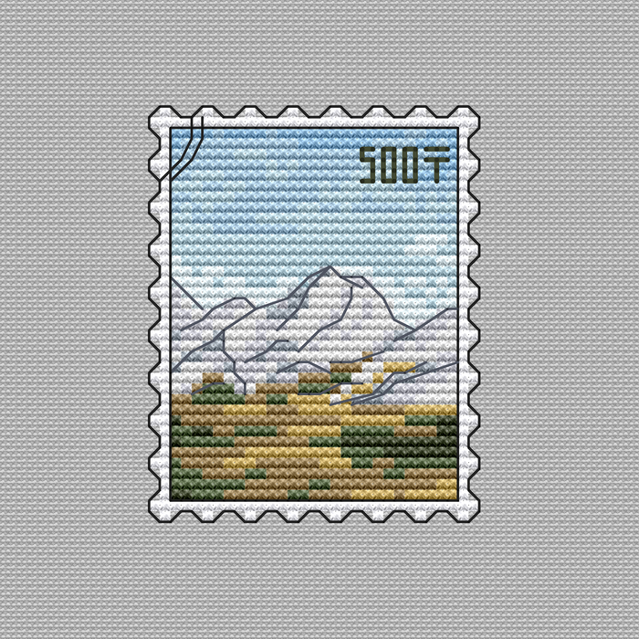 Tien Shan mountains - PDF Cross Stitch Pattern