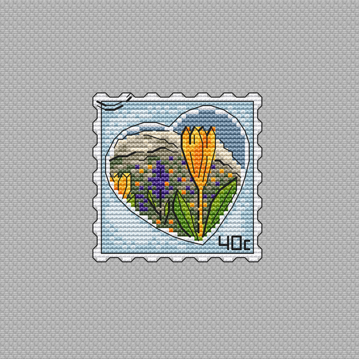 Crocus scharojanii - PDF Cross Stitch Pattern