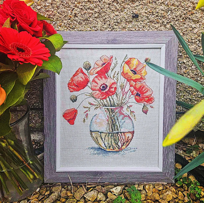 Bouquet of Poppies - PDF Cross Stitch Pattern