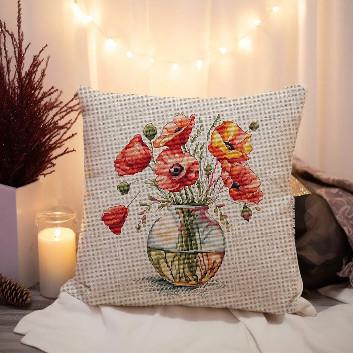 Bouquet of Poppies - PDF Cross Stitch Pattern