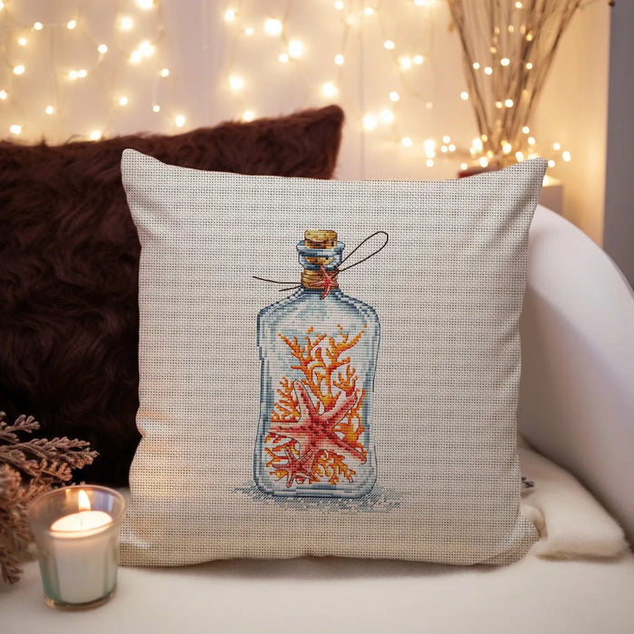 Bottle with a Starfish - PDF Cross Stitch Pattern