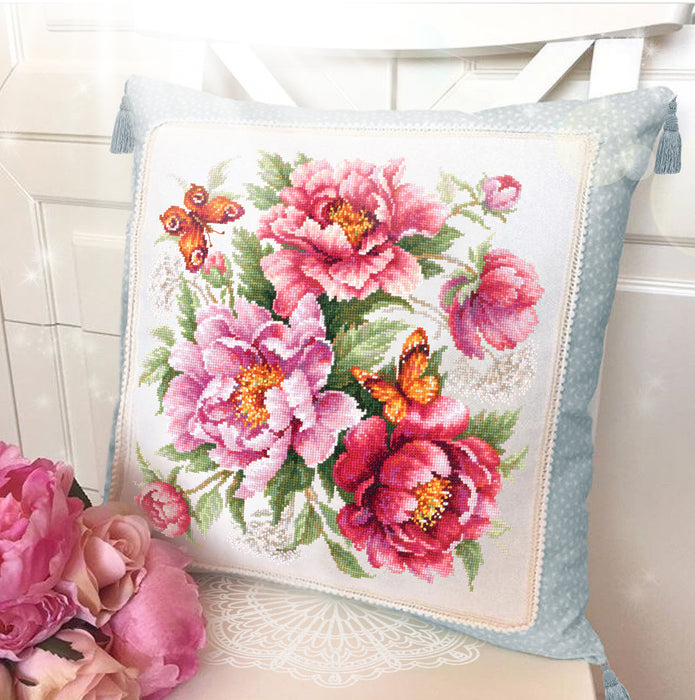 Flower Magic. Peonies 140-001 Counted Cross-Stitch Kit