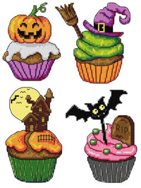 "Halloween Cupcakes" 175CS Counted Cross-Stitch Kit