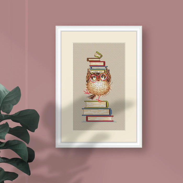 Bird with Books - PDF Cross Stitch Pattern