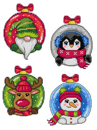 Christmas Baubles 195CS – Counted cross stitch kit with plastic canvas