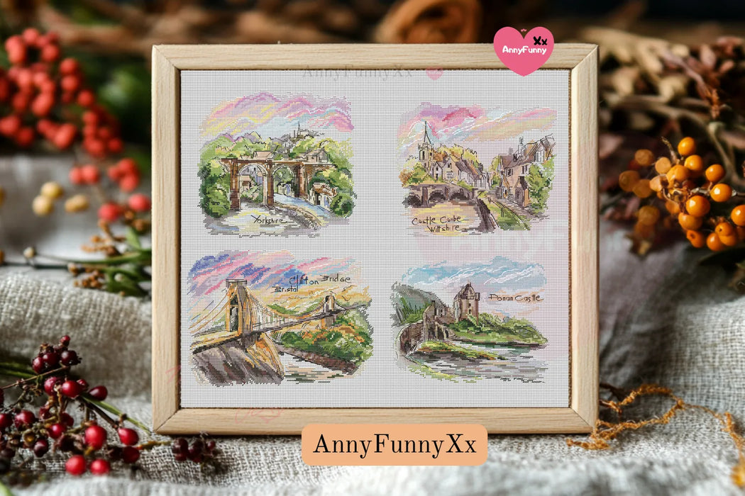 Old Town Set - PDF Cross Stitch Pattern