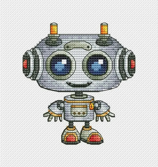 Robot 1  -  PDF Cross Stitch Pattern