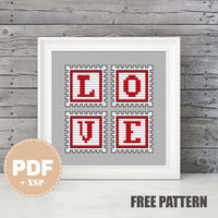 Love - Free PDF Cross Stitch Pattern