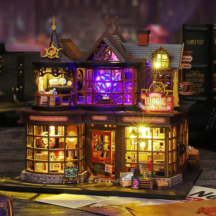 Miniature Wizardi Roombox Kit - Magic Treasure House Dollhouse Kit