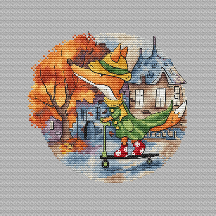 Walk in Autumn - PDF Cross Stitch Pattern