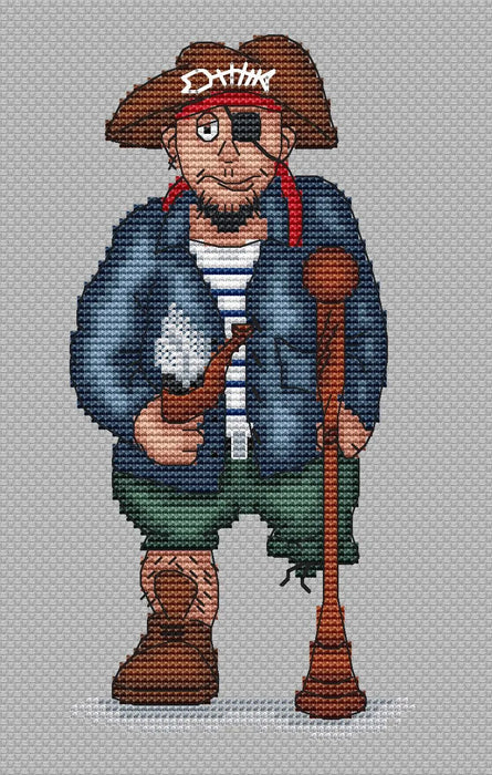 Old pirate - PDF Cross Stitch Pattern